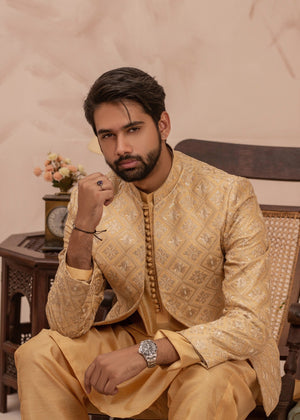 Eminence Shahi Prince Coat -Open Front- Gold