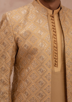 Eminence Shahi Prince Coat -Open Front- Gold