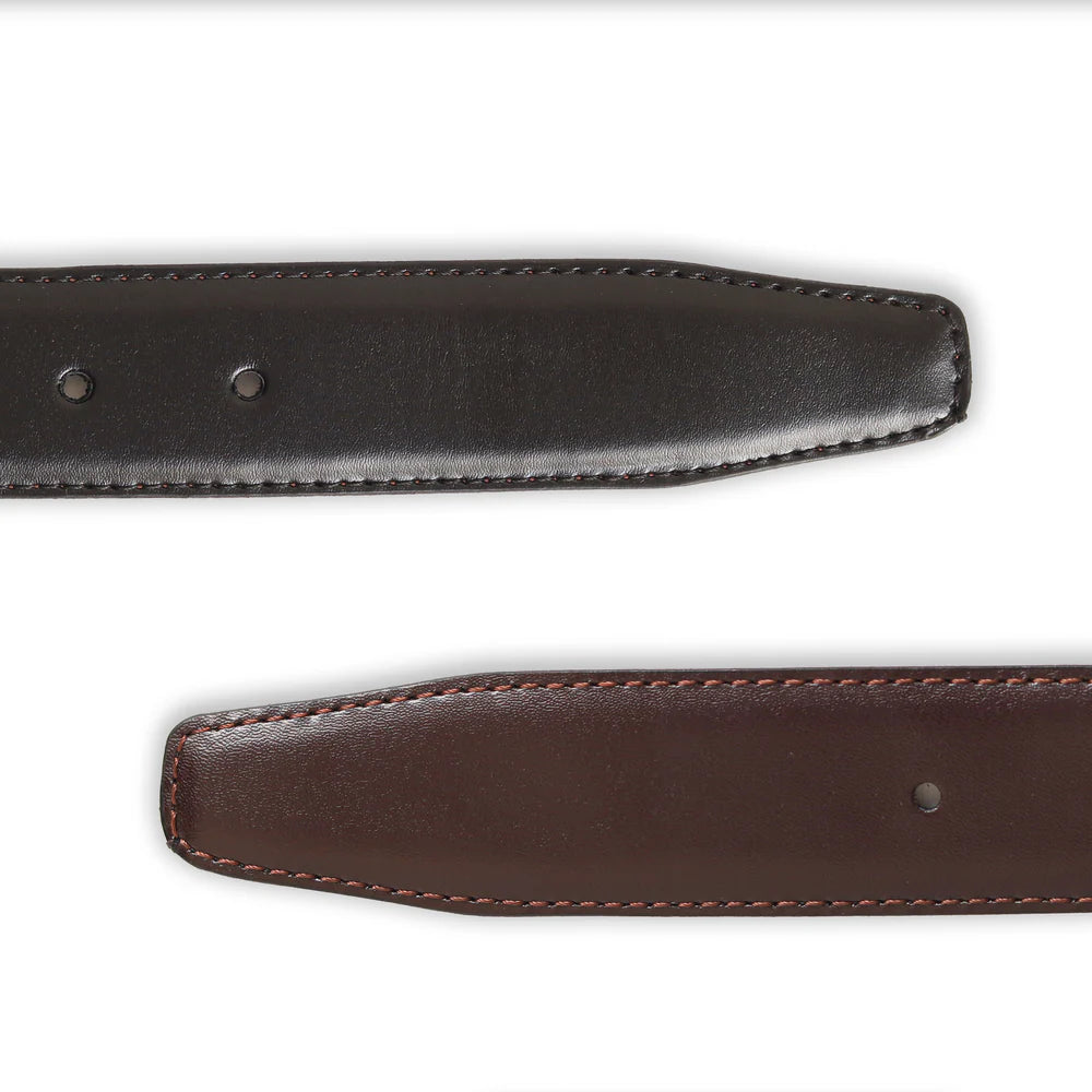 leather belt 2 in 1 black/brown - Z.H.Leather