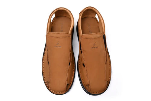 LEATHER SANDAL - 4007 MUSTARD - Starlet Shoes