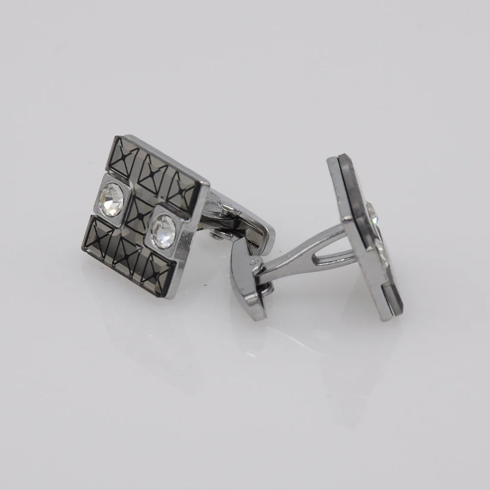 ZJH | silver fancy mens cufflinks - Zeenat Jewelry House
