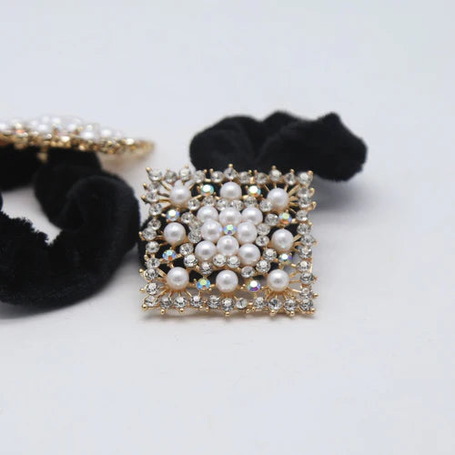 Mr. RJ | silver stones scrunchies - Mr Jewellery Collection