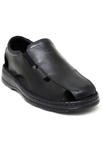 LEATHER SANDAL - 4007 BLACK - Starlet Shoes