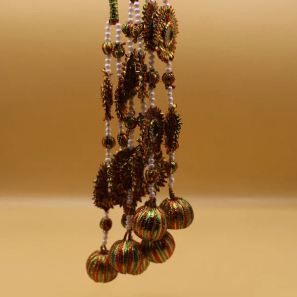 Multicolored Handmade Gotta Punjabi Paranda - Elayna