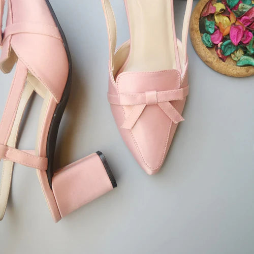 Sip Sorento Block Heel - Pink - Pastel Toes By Mariam