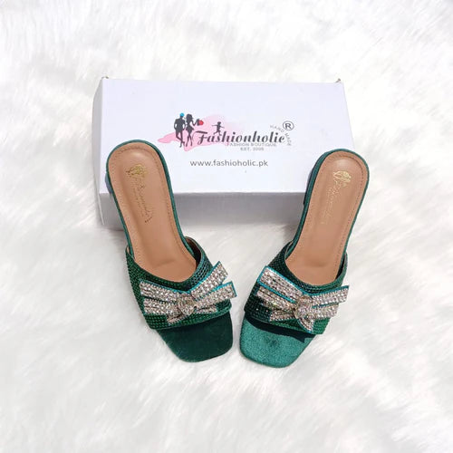 Green Slides For Women's - Fashionholic
