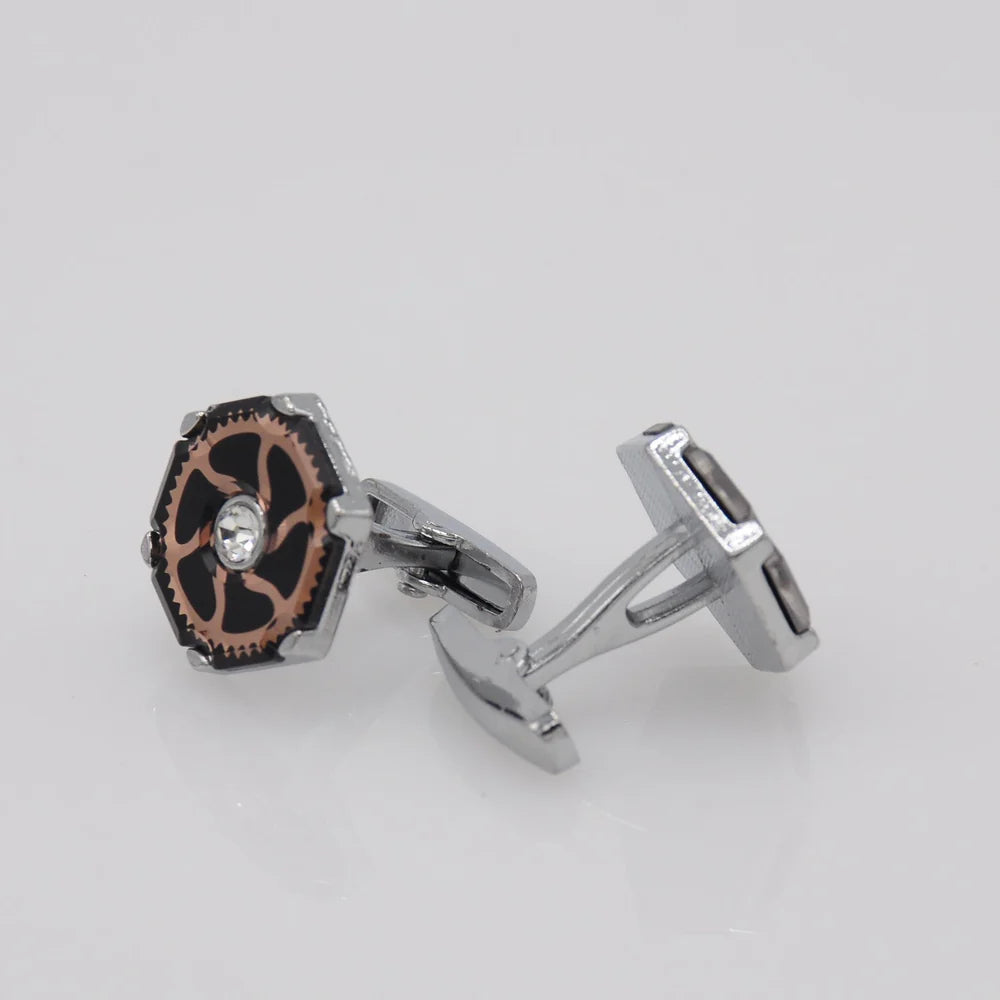ZJH| silver fancy mens cuffinks - Zeenat Jewelry House