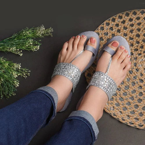 Nawazish Greyish Silver - Firuz Shoes