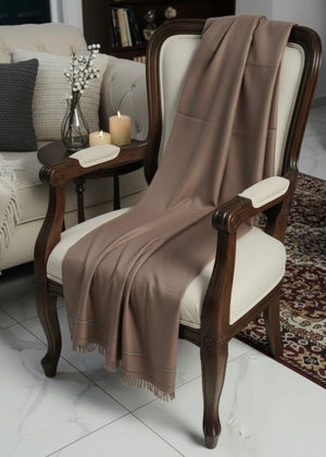 Hijab Gallery By Arbish Arts SHAWL-SHEHANSHA brown