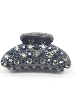 DFJ | multi stones Black hair clips - Dreams Fashion Jewellery