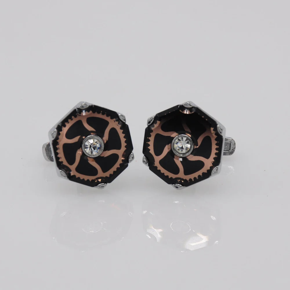 ZJH| silver fancy mens cuffinks - Zeenat Jewelry House