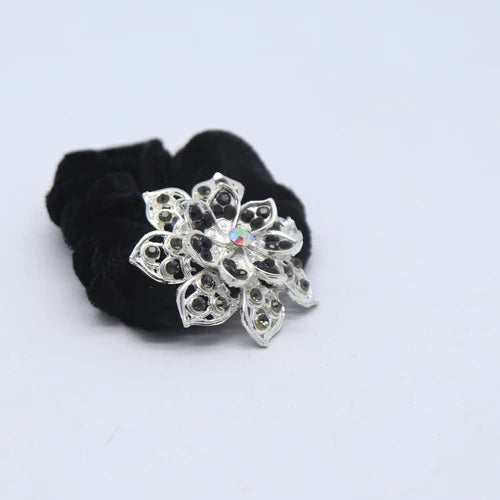 Mr. RJ | black stones scrunchie - Mr Jewellery Collection
