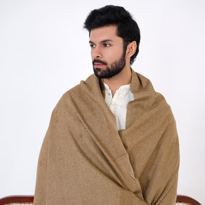 Brown Bannu Wool Shawl - Deenaar