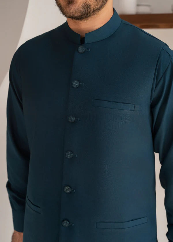 Teal Waistcoat Men YSW20 - Yes the instyle