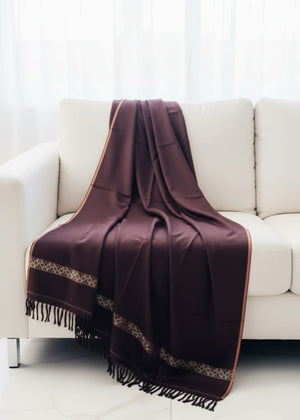 Hijab Gallery By Arbish Arts SHAWL-NAWAB BURGUNDY
