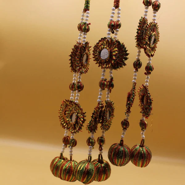 Multicolored Handmade Gotta Punjabi Paranda - Elayna
