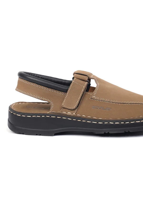 LEATHER SANDAL - 4001 EXPRSSO - Starlet Shoes