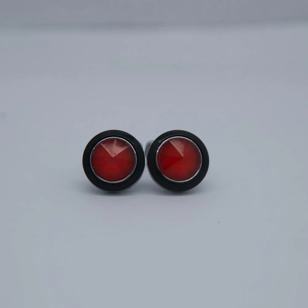 ZJH | red mens silver plated cufflinks - Zeenat Jewelry House