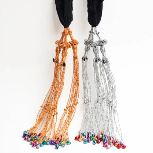 Silver Traditional Punjabi Ghungroo Paranda - Elayna
