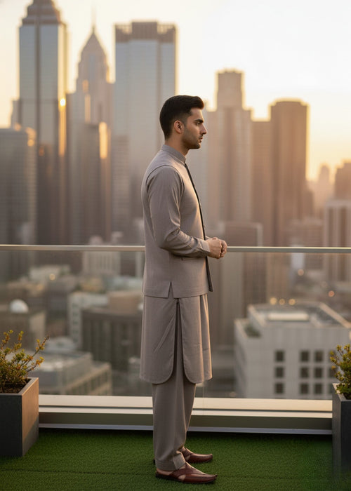 The Great Masters (TGM) (3 Piece) - Matte Stone Suit