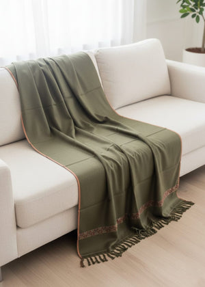 Hijab Gallery By Arbish Arts SHAWL-NAWAB OLIVE