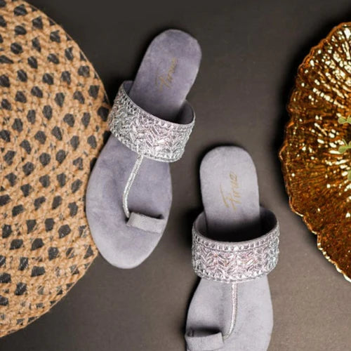 Nawazish Greyish Silver - Firuz Shoes