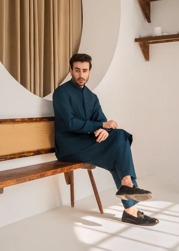 Teal Waistcoat Men YSW20 - Yes the instyle