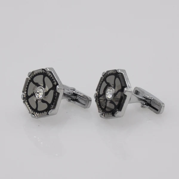 ZJH | black cufflinks for mens - Zeenat Jewelry House