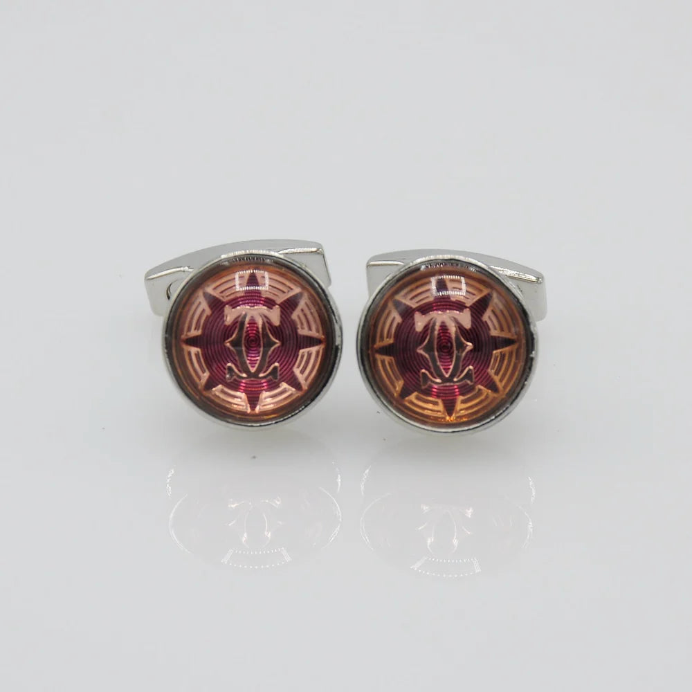 ZJH | red copper mens ciflinks - Zeenat Jewelry House