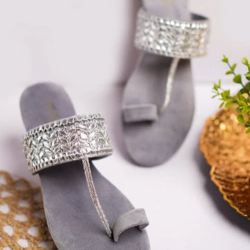 Nawazish Greyish Silver - Firuz Shoes