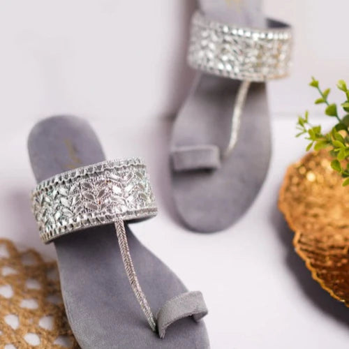 Nawazish Greyish Silver - Firuz Shoes