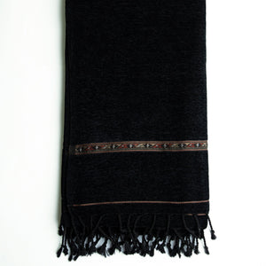 Deenaar Black Acrylic Wool Shawl