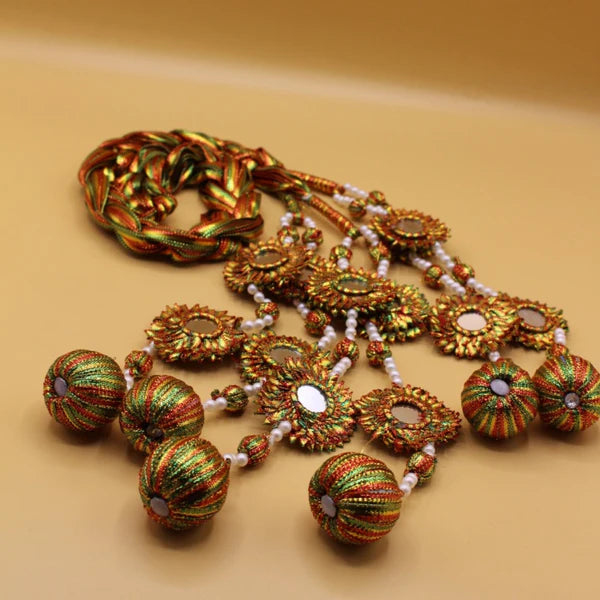 Multicolored Handmade Gotta Punjabi Paranda - Elayna