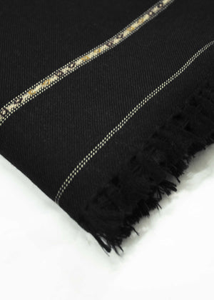 Kamaal Khan Kashmiri Soft Woolen Dhussa Shawl - Black