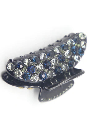 DFJ | multi stones Black hair clips - Dreams Fashion Jewellery