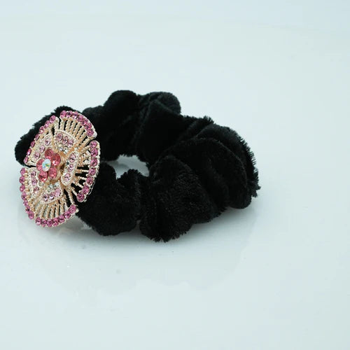 Zaywer | Velvet Dust Black Scrunchie - Zaywer
