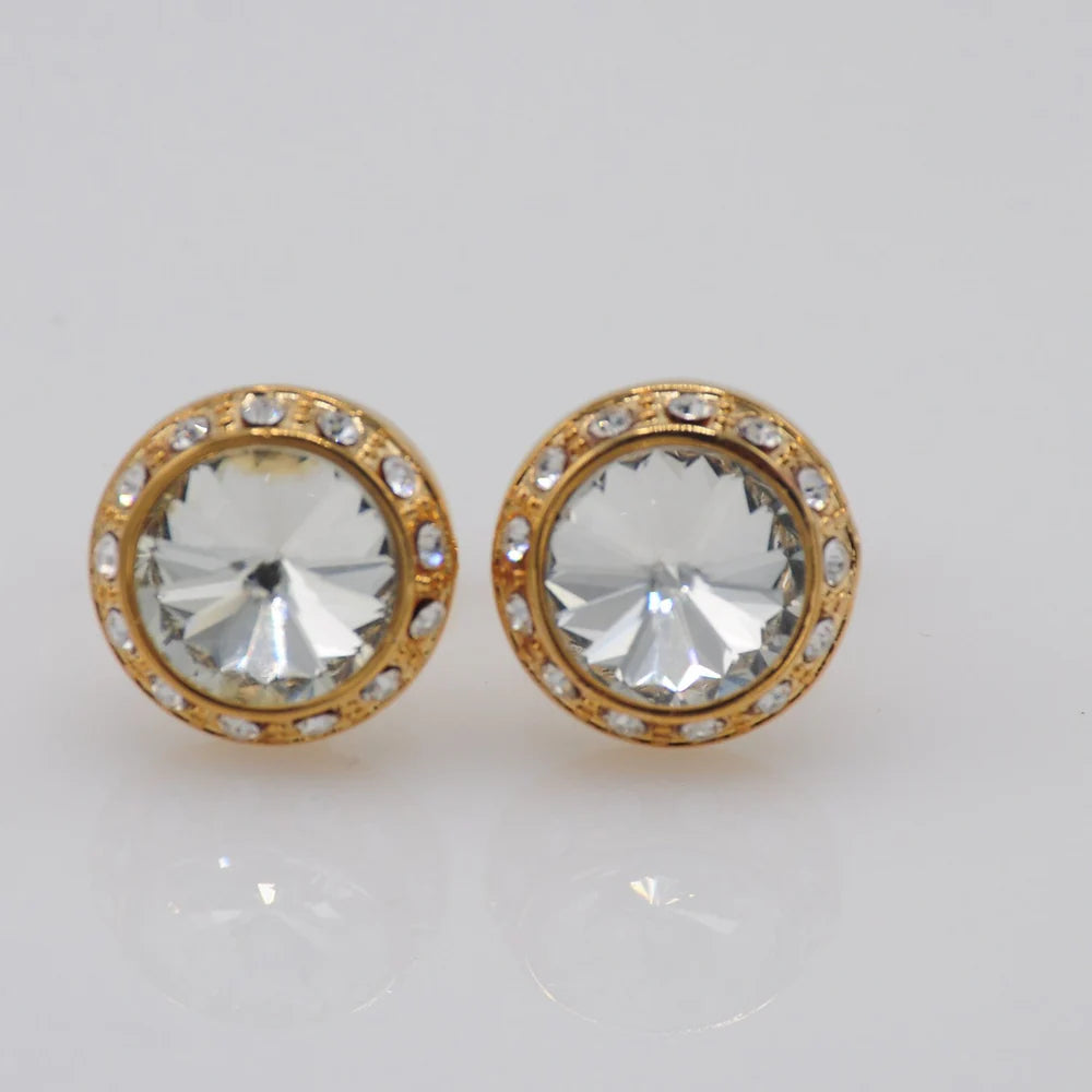 ZJH| white stone chufflinks men - Zeenat Jewelry House