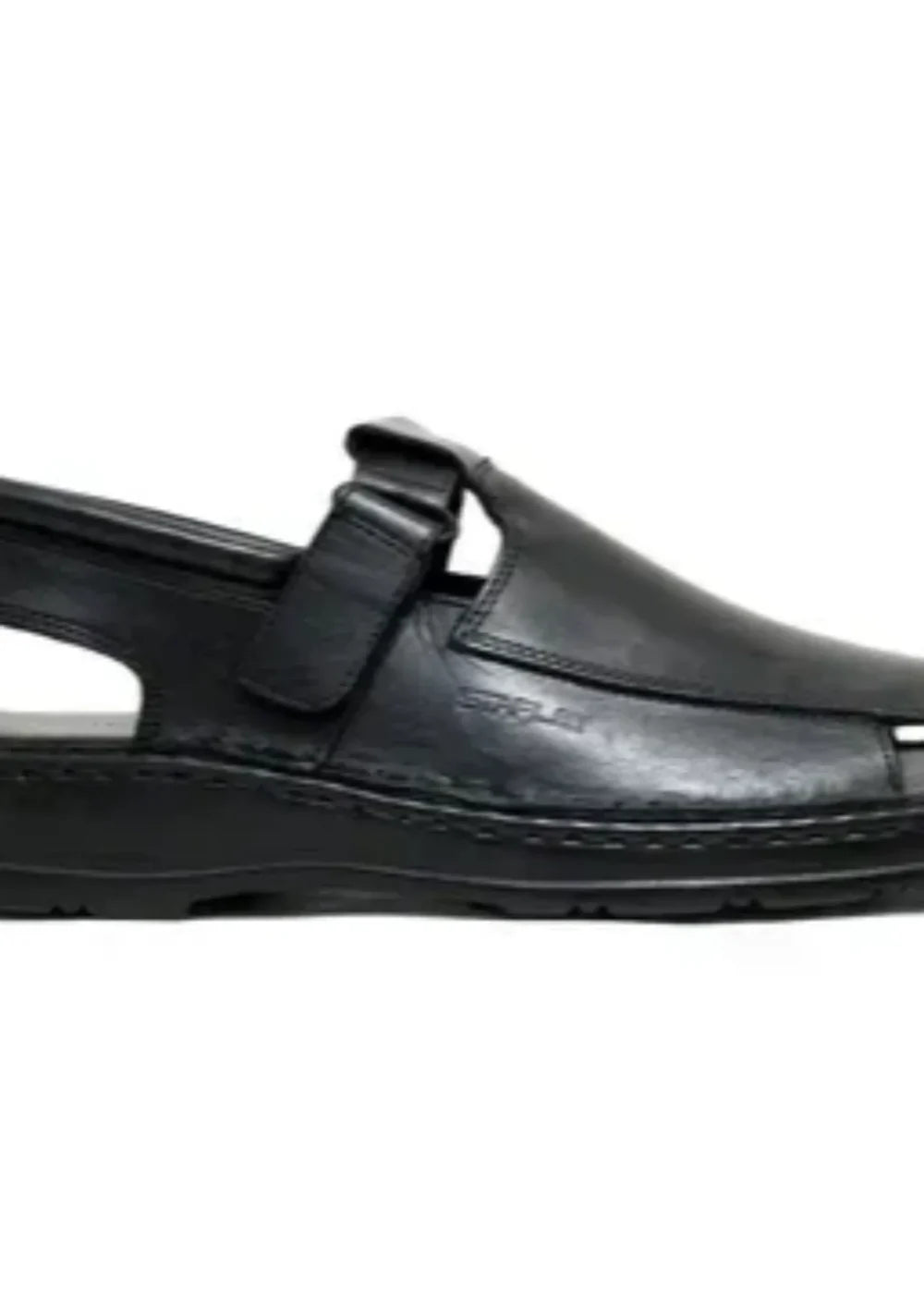 LEATHER SANDAL - 4001 BLACK - Starlet Shoes