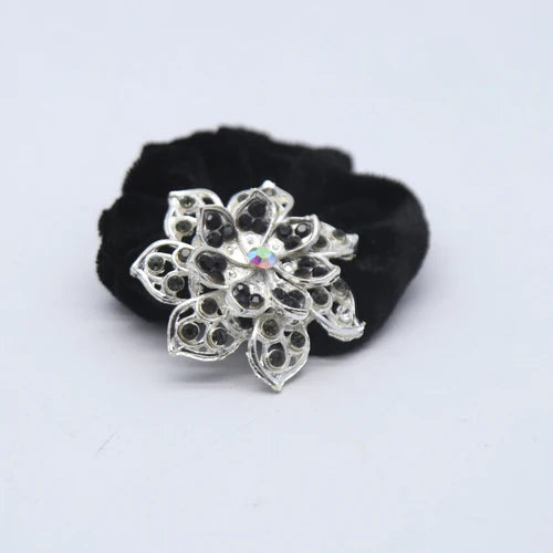 Mr. RJ | black stones scrunchie - Mr Jewellery Collection