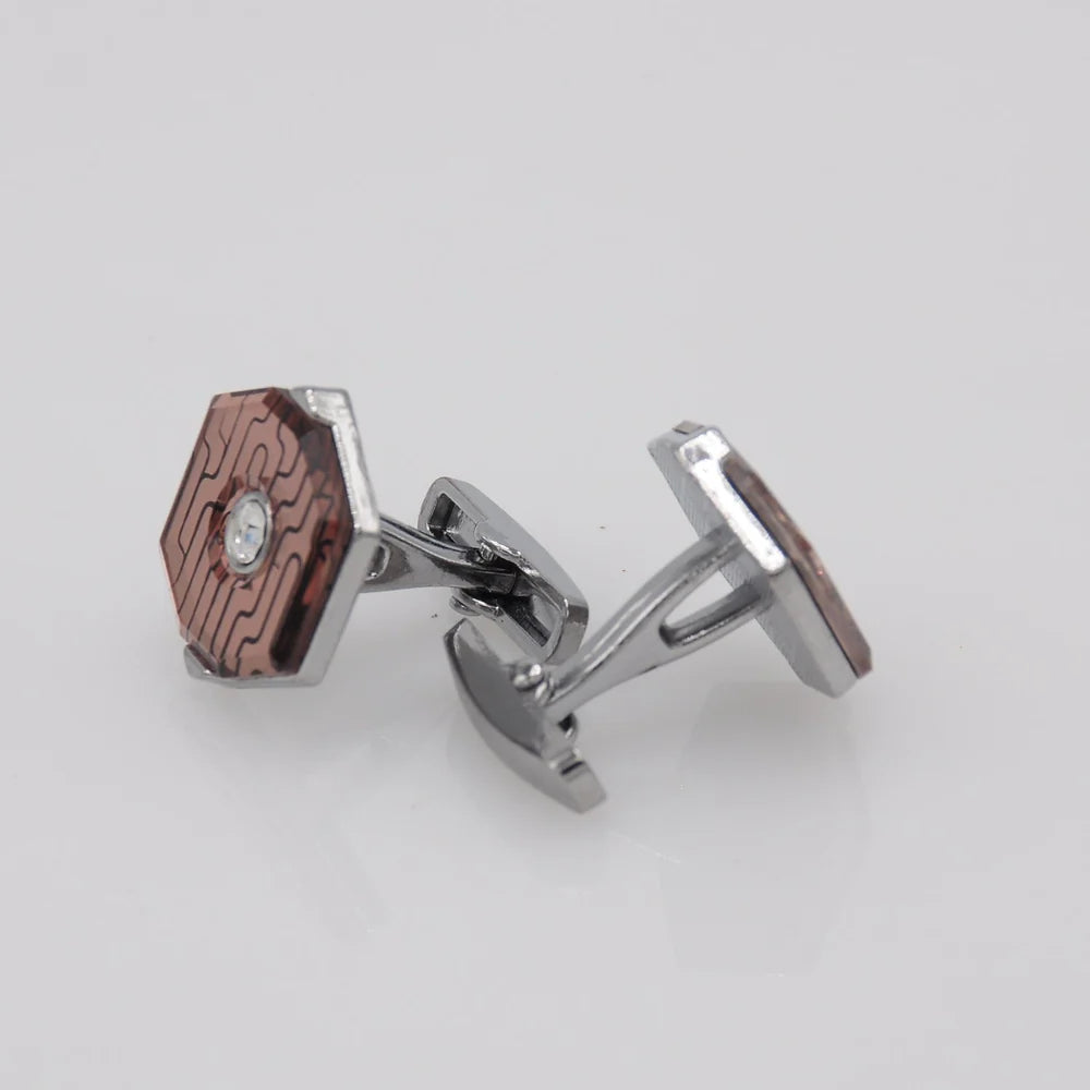 ZJH | fancy copper men cufflinks - Zeenat Jewelry House