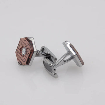 ZJH | fancy copper men cufflinks - Zeenat Jewelry House