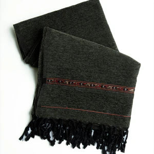 Army Green Acrylic Wool Shawl - Deenaar