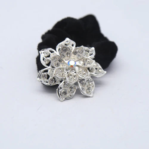 Mr. RJ | silver stones scrunchie - Mr Jewellery Collection