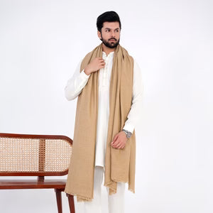 Brown Pure Wool Shawl - Deenaar