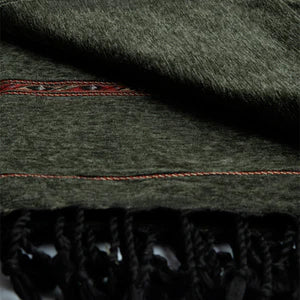 Army Green Acrylic Wool Shawl - Deenaar