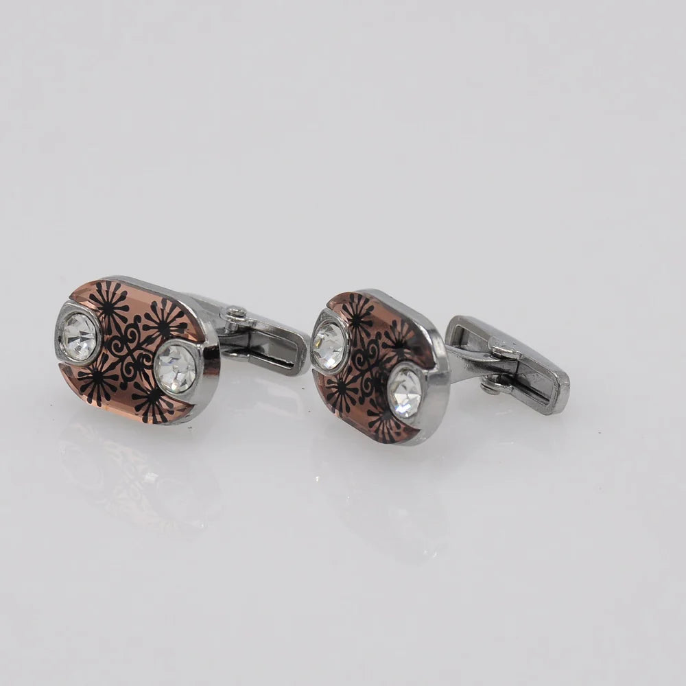 ZJH | copper mens cufflinks - Zeenat Jewelry House