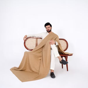 Brown Pure Wool Shawl - Deenaar