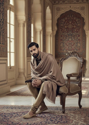 Hijab Gallery By Arbish Arts SHAWL-SHEHANSHA brown