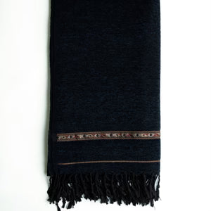 Navy Bue Acrylic Wool Shawl - Deenaar