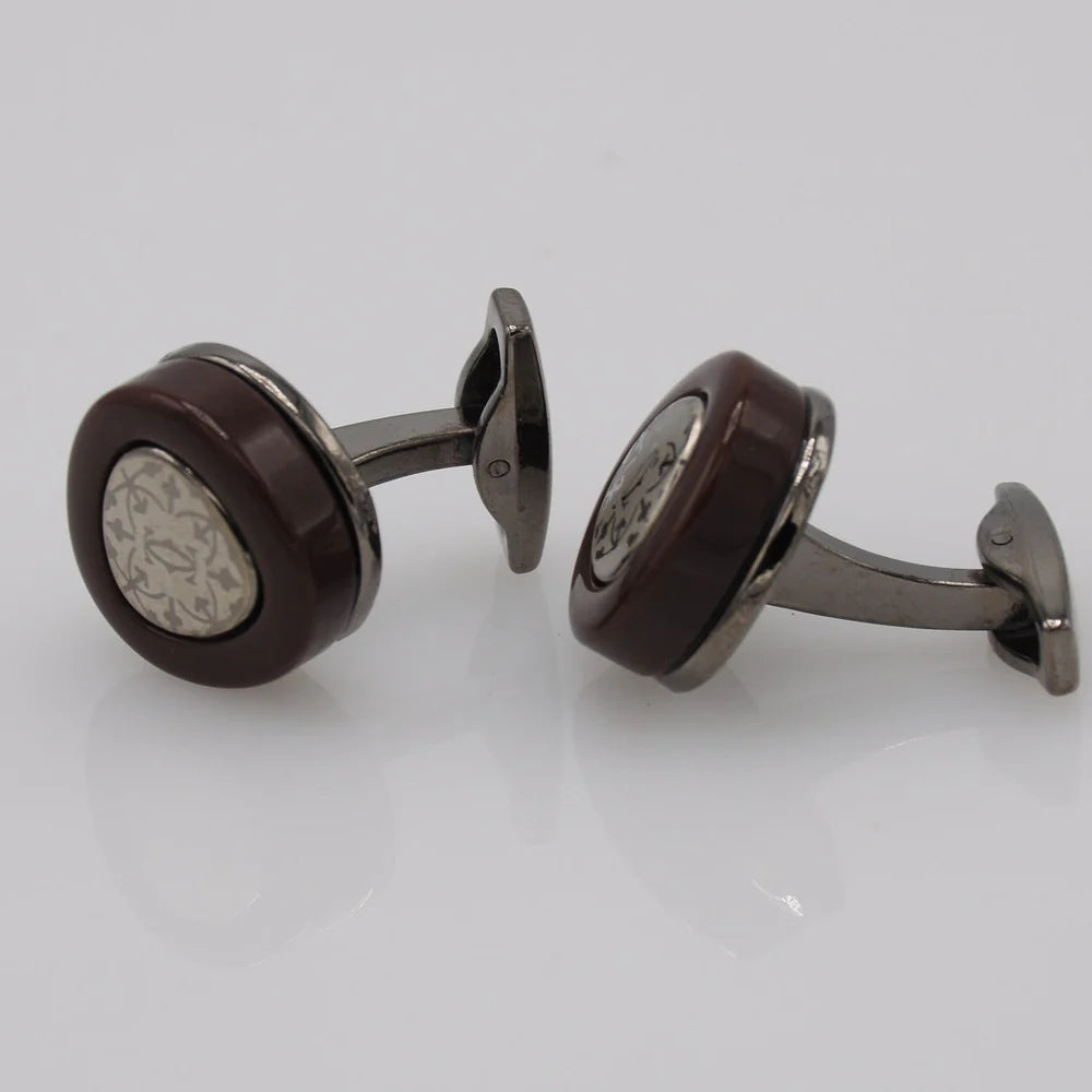 ZJH | black men cufflinks - Zeenat Jewelry House